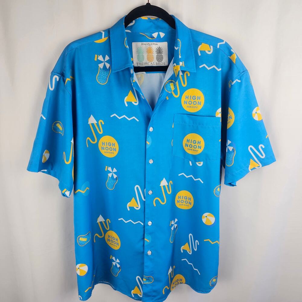 High Noon Sun Sips / Tropical Bros Hawaiian Aloha Shirt Men's XL Resortwear